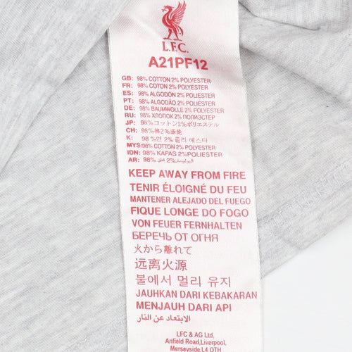 LFC Unisex Grey Jersey T-Shirt Size 12