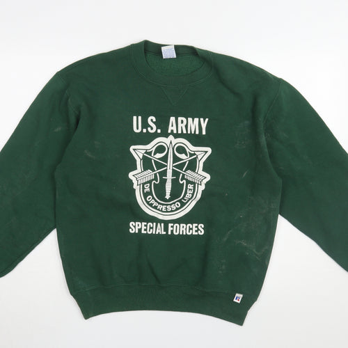 Russell Athletic Green Army Sweatshirt M