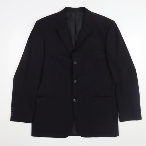 Armando Men's Black Blazer, Size 40R, Wool Blend