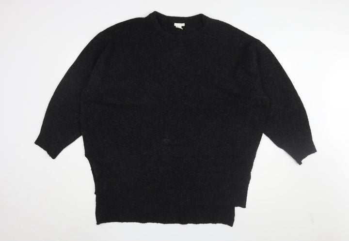H&M Women's Black Knit Pullover Jumper Size M