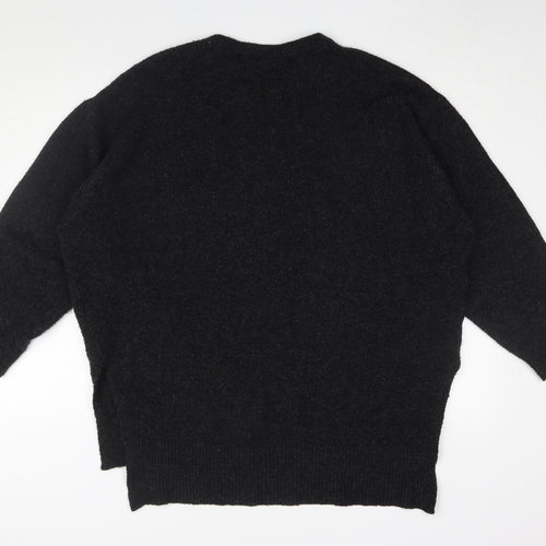 H&M Women's Black Knit Pullover Jumper Size M