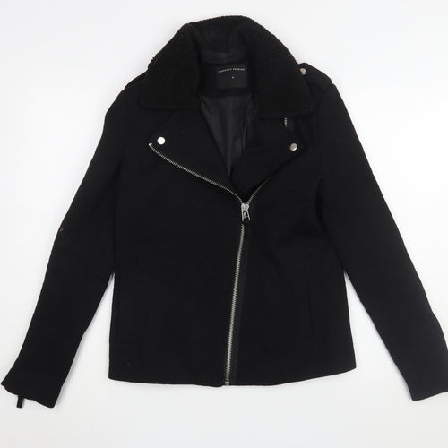 Dorothy Perkins Women's Black Wool Moto Jacket S