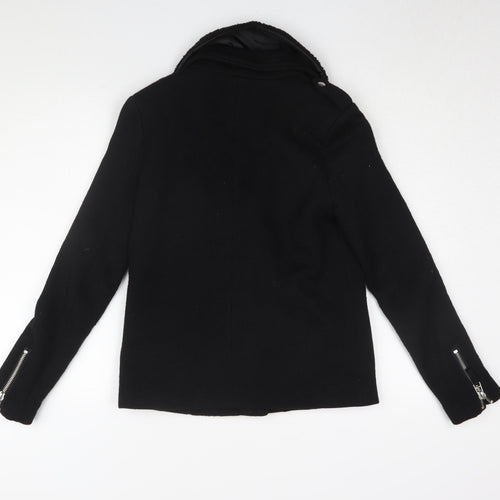 Dorothy Perkins Women's Black Wool Moto Jacket S
