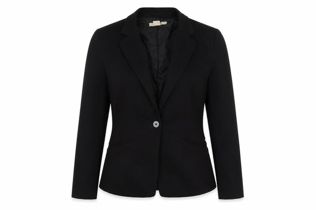 Front view of H&M Women's Black Slim Blazer, size 6
