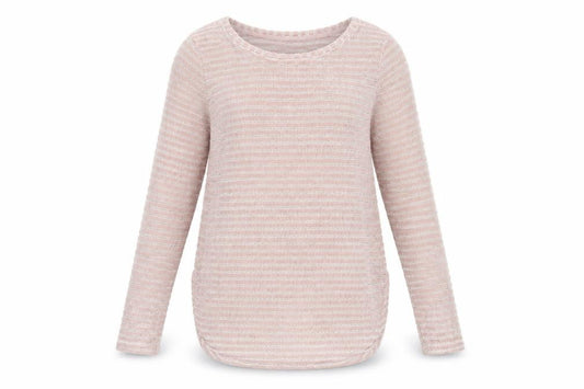 Front view of Next Women's Pink Striped jumper, size 8