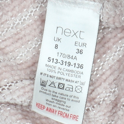 Next Women's Pink Striped Pullover Jumper, Size 8