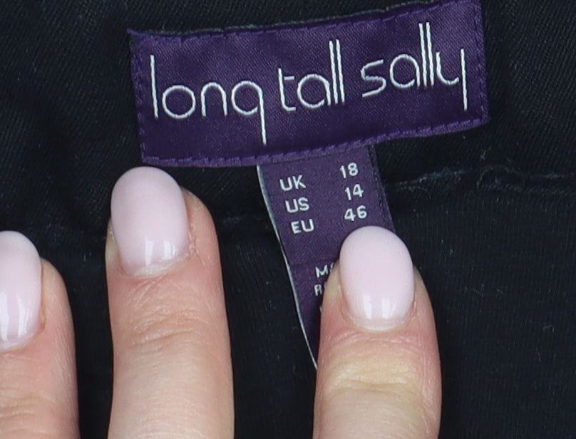 Long Tall Sally Women's Black Flared Trousers Size 18