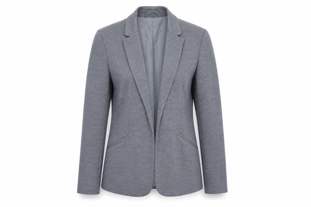 Front view of Oasis Grey Women's Slim Blazer, size 8