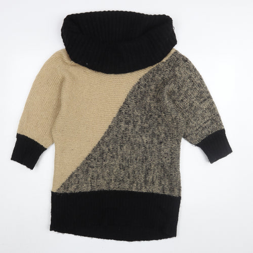 Wallis Women's Beige Cowl Neck Pullover Jumper, Size 10