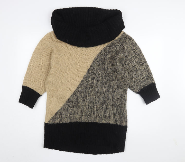 Wallis Women's Beige Cowl Neck Pullover Jumper, Size 10