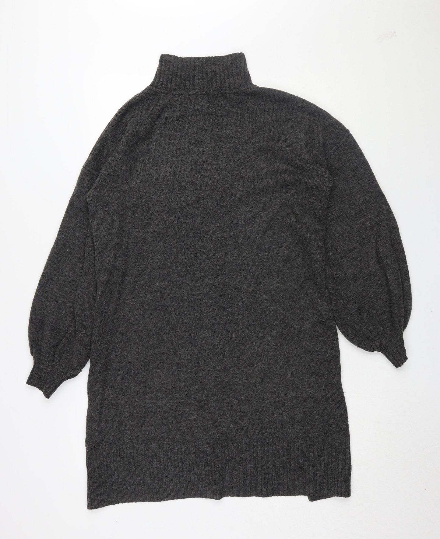 River Island Women Grey Jumper Dress S Casual Knit
