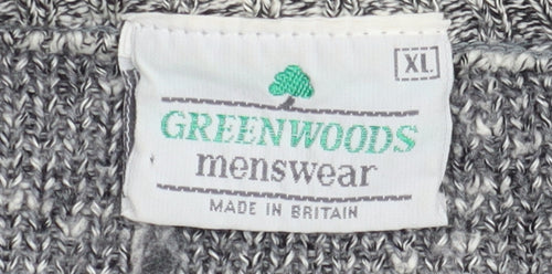 Greenwoods Men's Grey Argyle Pullover Jumper XL