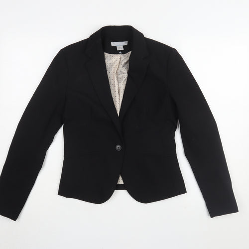 H&M Women's Black Blazer, Size 8, Perfect for Work