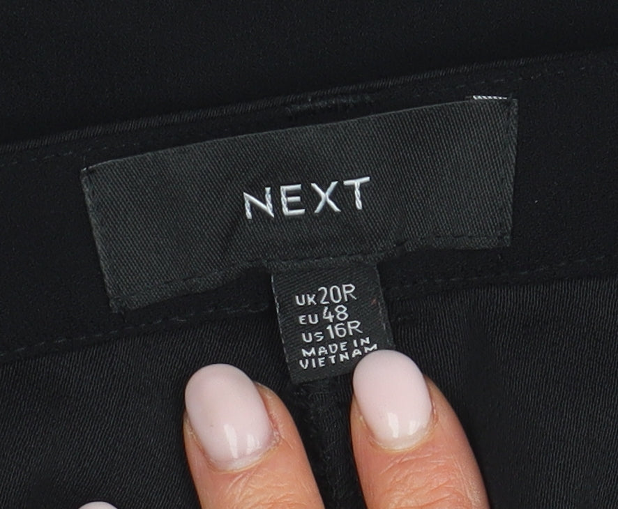 Next Women's Black Dress Pants Size 20 Belted Business