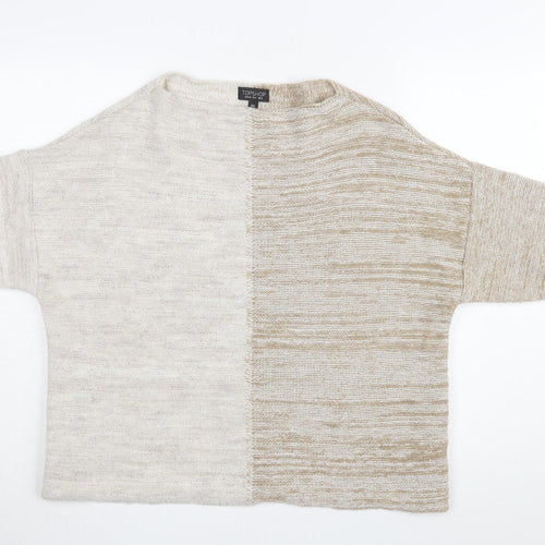 Topshop Women’s Ivory 3/4 Sleeve Relaxed Jumper