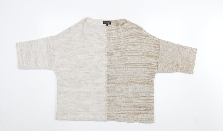 Topshop Women’s Ivory 3/4 Sleeve Relaxed Jumper