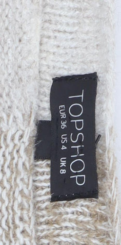 Topshop Women’s Ivory 3/4 Sleeve Relaxed Jumper