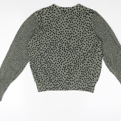 Marks and Spencer Women's Green Polka Dot Cardigan Size 12