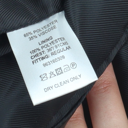 Dehavilland Men's Black Blazer, Size 36R, Regular Fit