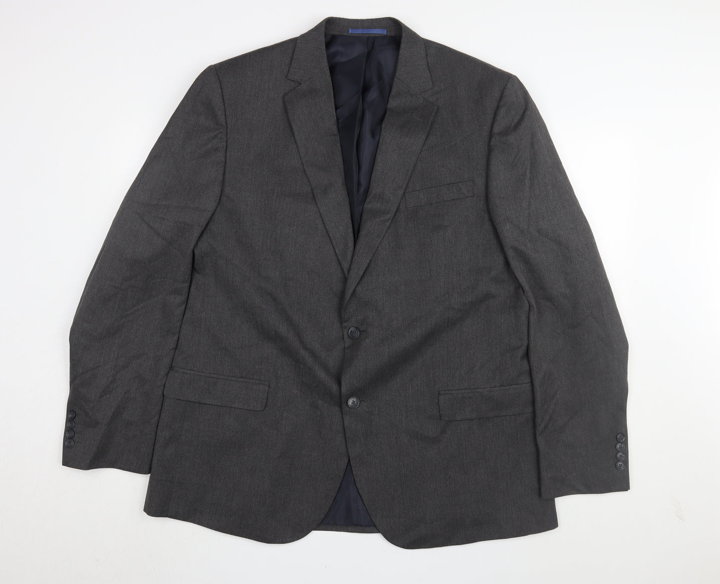 Marks and Spencer Men's Grey Long Suit Jacket, 46L