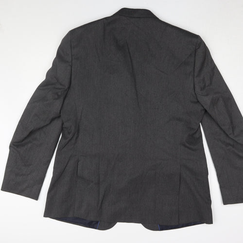 Marks and Spencer Men's Grey Long Suit Jacket, 46L