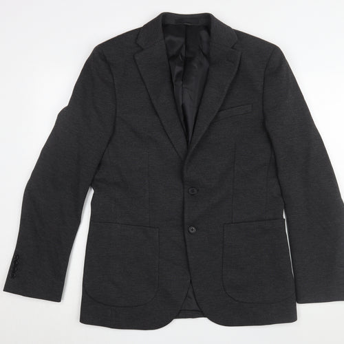 M&S Men's Charcoal Blazer 38R Regular Fit Formal
