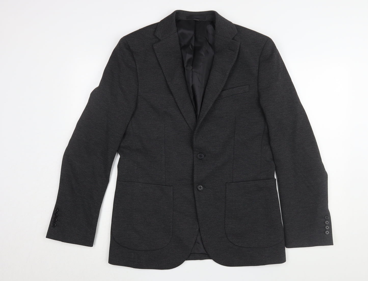 M&S Men's Charcoal Blazer 38R Regular Fit Formal