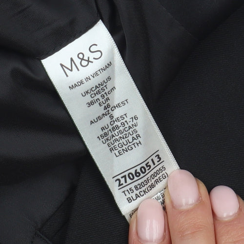 Marks and Spencer Men's Black Suit Jacket 36R
