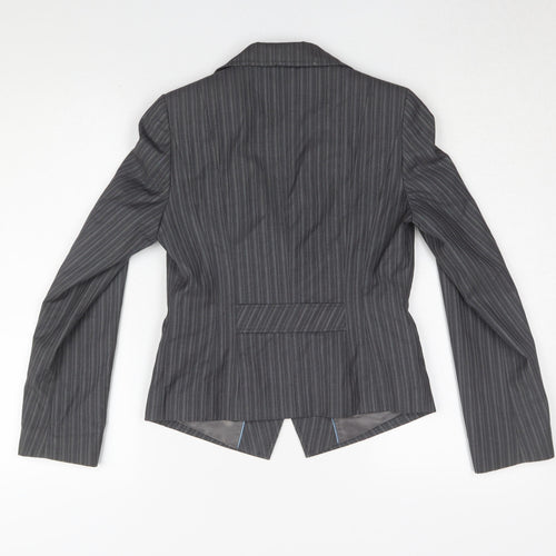 Next Women's Grey Pinstripe Blazer Size 6 Petite