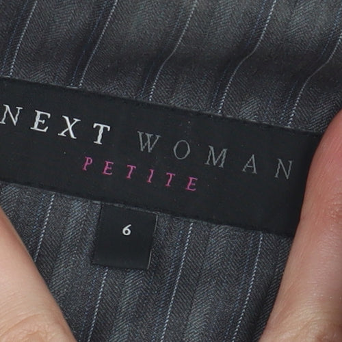 Next Women's Grey Pinstripe Blazer Size 6 Petite
