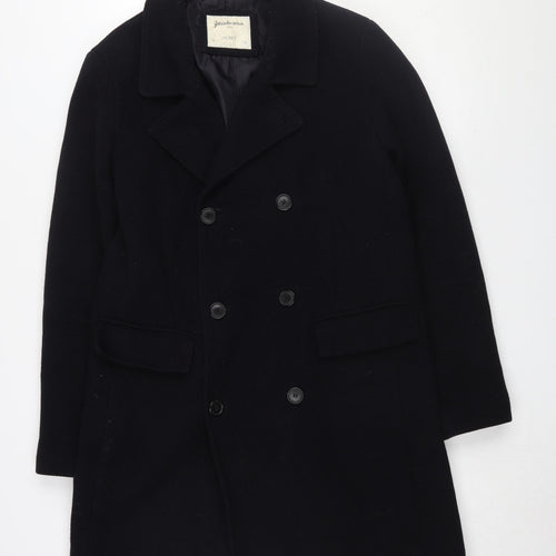 Stradivarius Women's Black Pea Coat M Double-Breasted