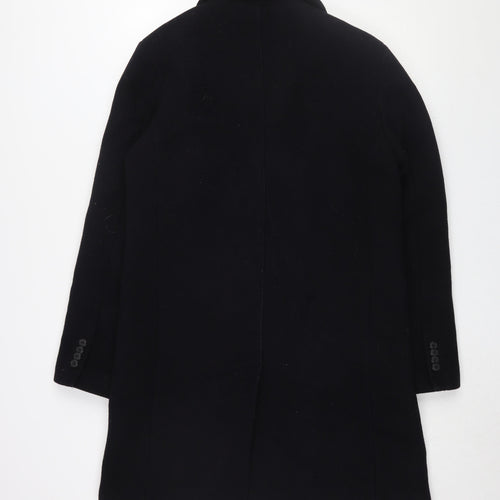 Stradivarius Women's Black Pea Coat M Double-Breasted
