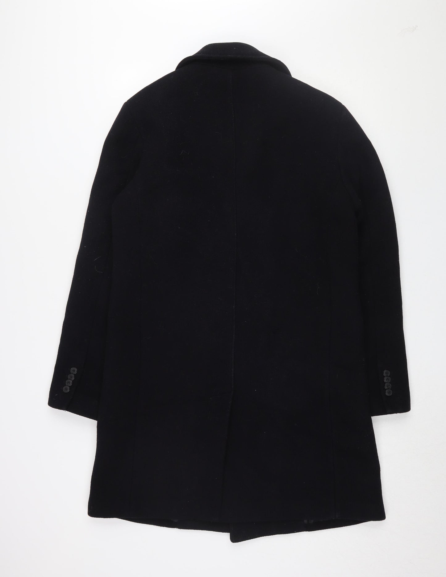 Stradivarius Women's Black Pea Coat M Double-Breasted