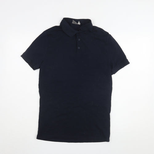 ASOS Men's Blue Polo T-Shirt M Collared Solid