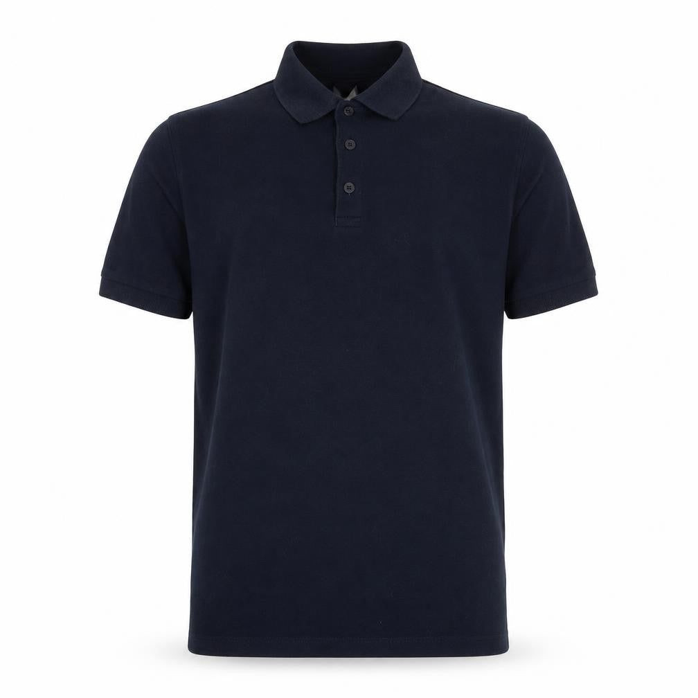 Front view of ASOS Men's Blue Polo T-Shirt M Collared Solid