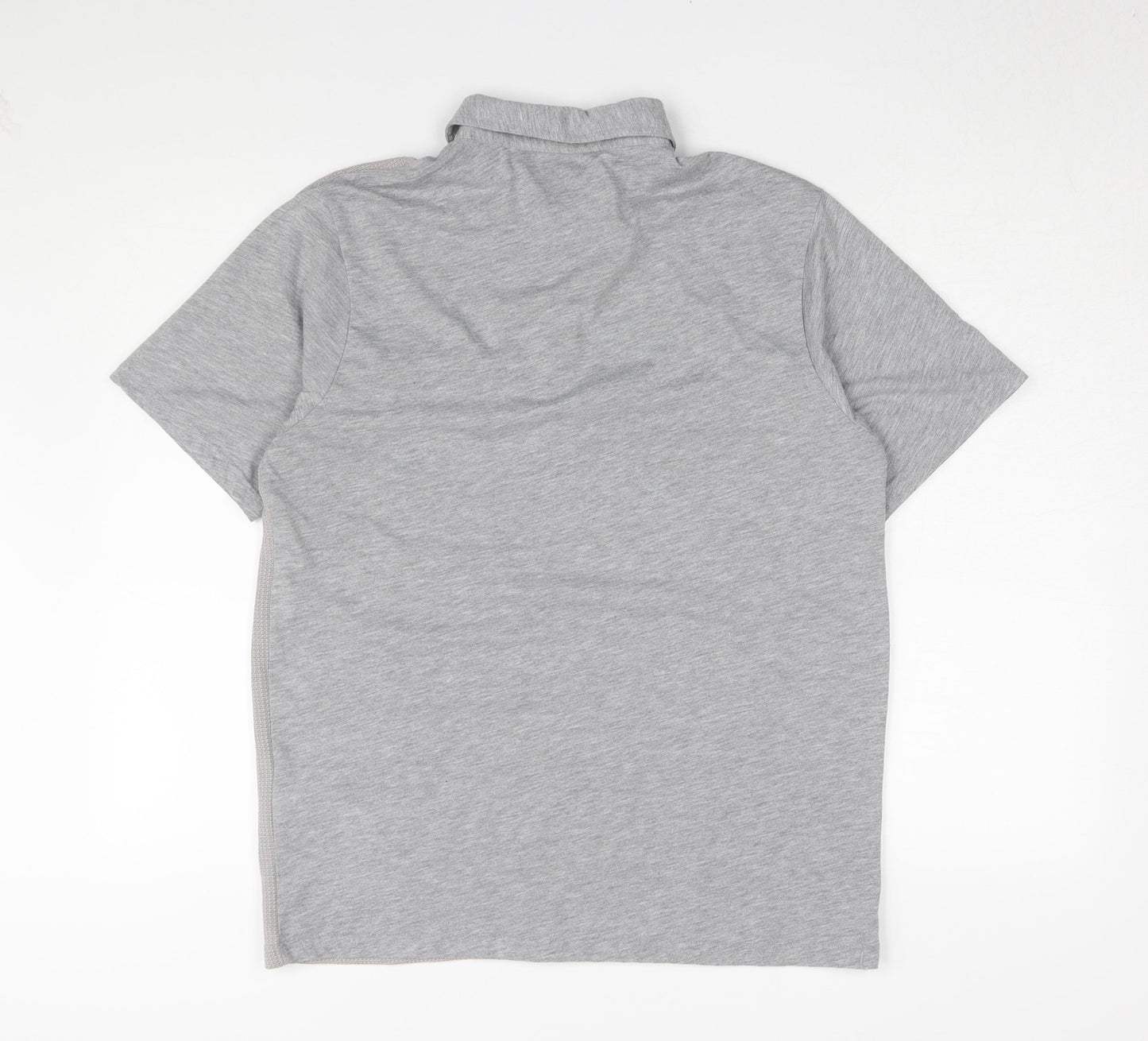 Farah Men's Grey Short Sleeve Polo L Vintage