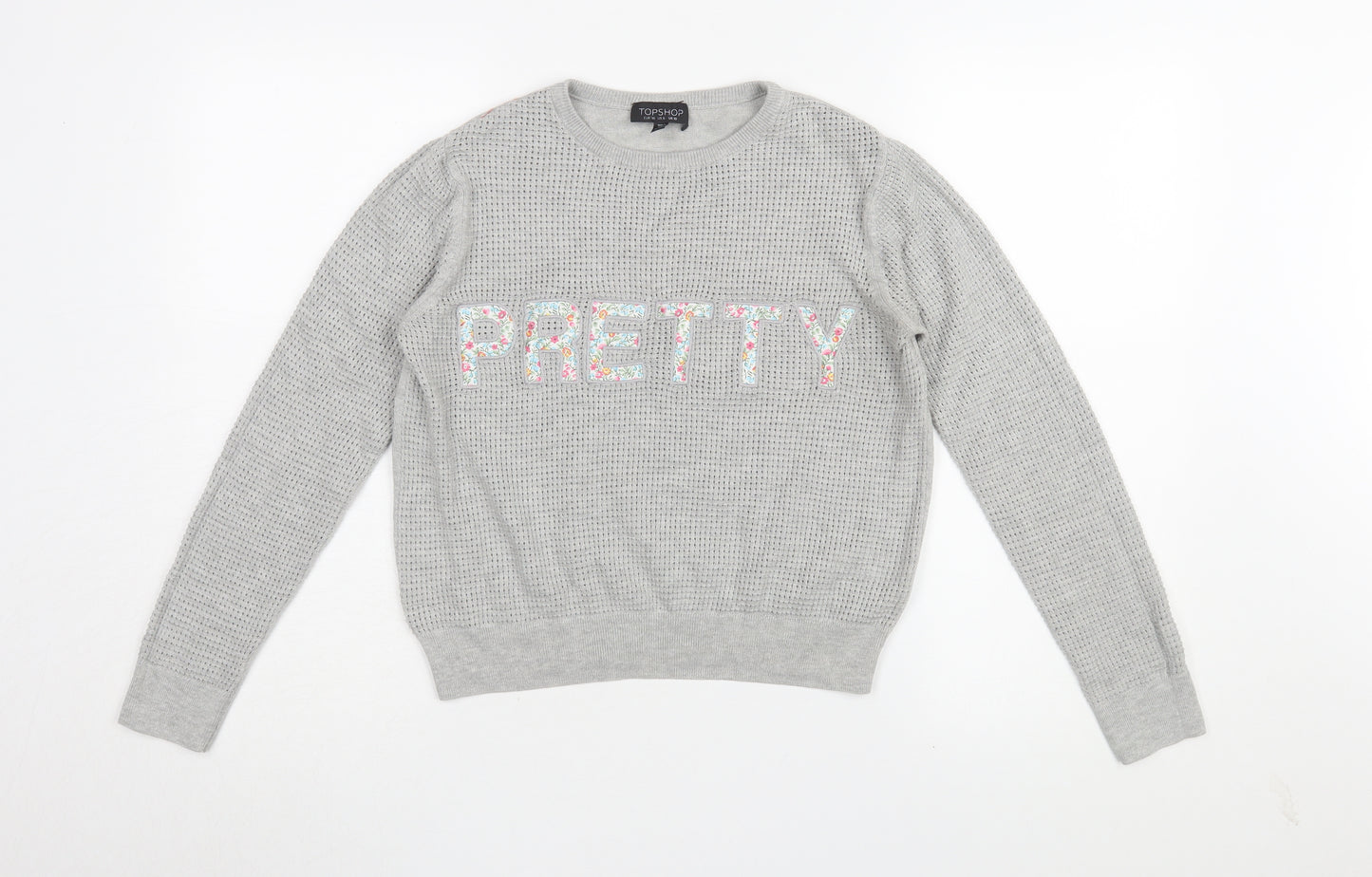 Topshop Women’s Grey Pullover Jumper Size 10