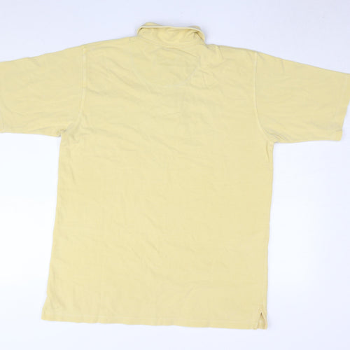 Mode Men's Yellow Cotton Short Sleeve Polo L