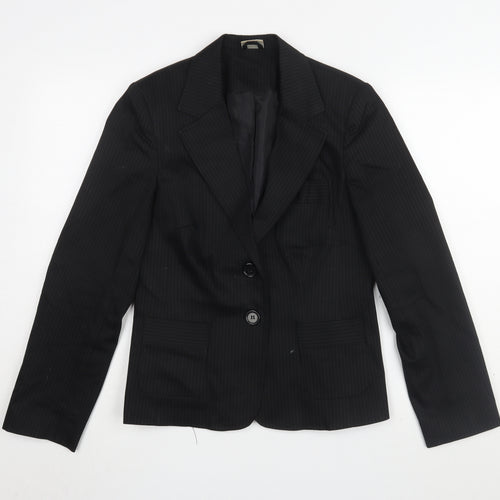Select Women's Black Pinstripe Blazer Size 10