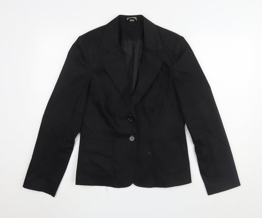 Select Women's Black Pinstripe Blazer Size 10