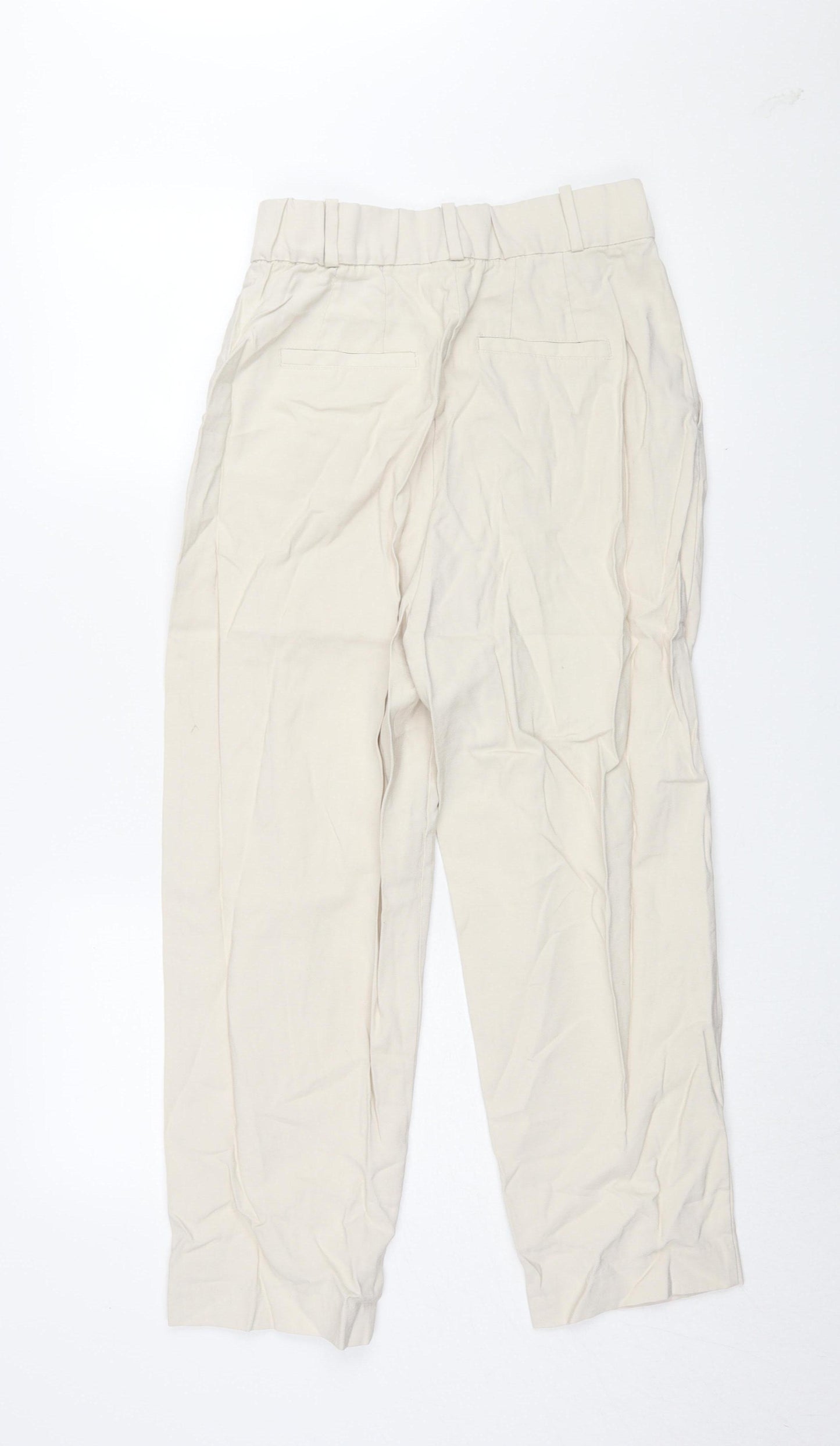 H&M Women Beige Chino Trousers Size 10 Regular