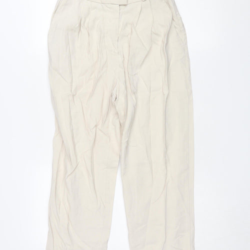 H&M Women Beige Chino Trousers Size 10 Regular
