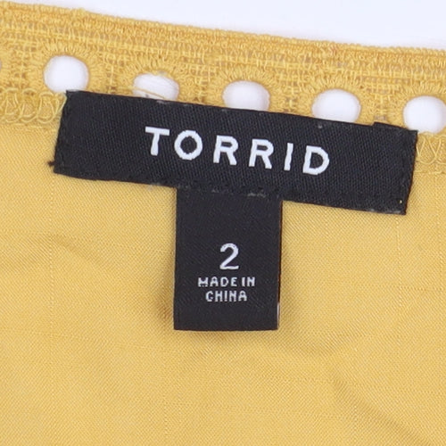 Torrid Women's Yellow Plus Maxi Dress, Size 2