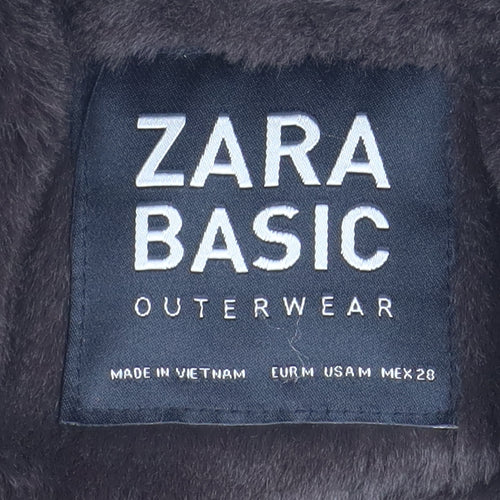 Zara Women's Yellow Puffer Jacket, UK 0, Winter Casual