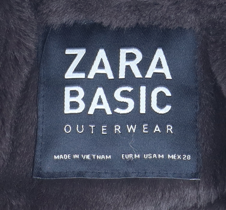 Zara Women's Yellow Puffer Jacket, UK 0, Winter Casual
