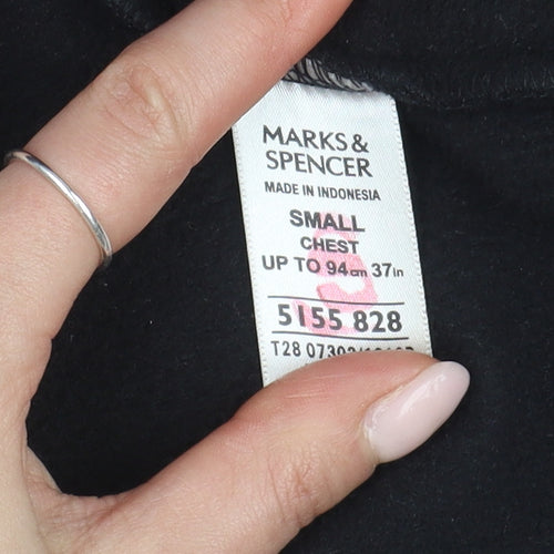 Marks and Spencer Men's Black Fleece Jacket Size S