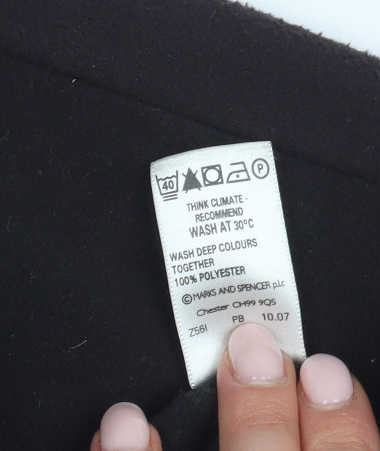 Marks and Spencer Men's Black Fleece Jacket Size S