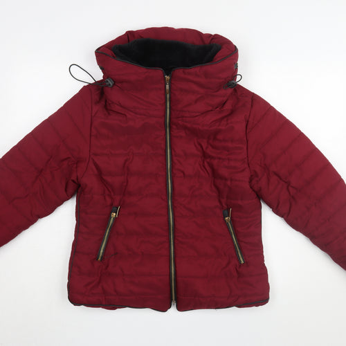 Pretty Little Thing Women's Red Puffer Jacket Size L