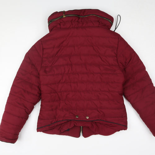 Pretty Little Thing Women's Red Puffer Jacket Size L