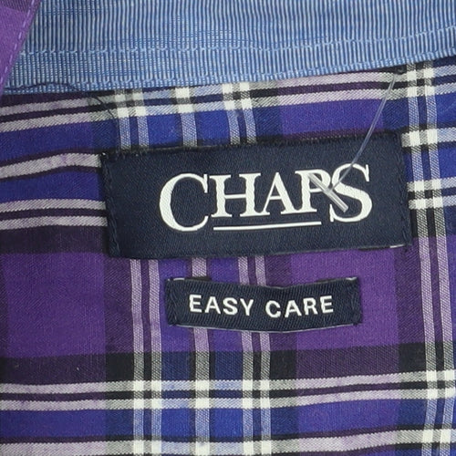 Chaps Men's Purple Plaid Cotton Shirt M
